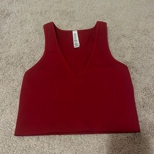 Athleta red cropped tank top